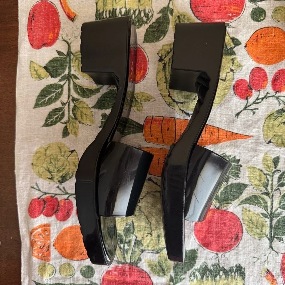 Vintage Mudd patent leather black platform sandals size 9 - Picture 5 of 16